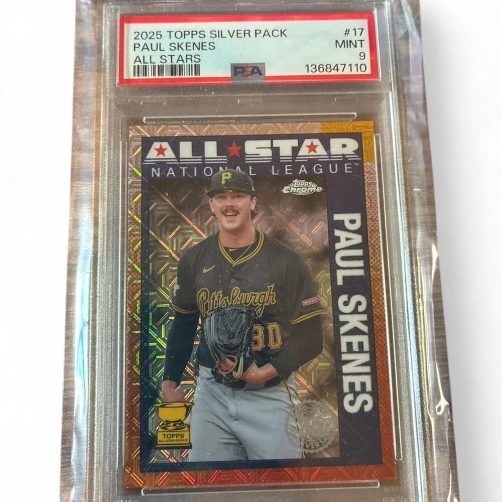 2025 Topps Chrome Paul Skenes All Star # 17 PSA 9 Mint